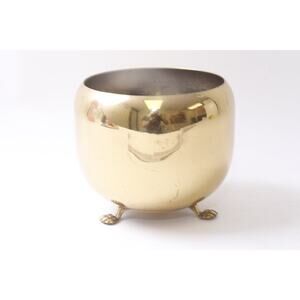 Golden Bowl, Brass, 3 Legs, 5", Antique, Home, Decor